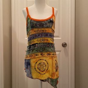 Tyedye Patch Hippie Top Size L